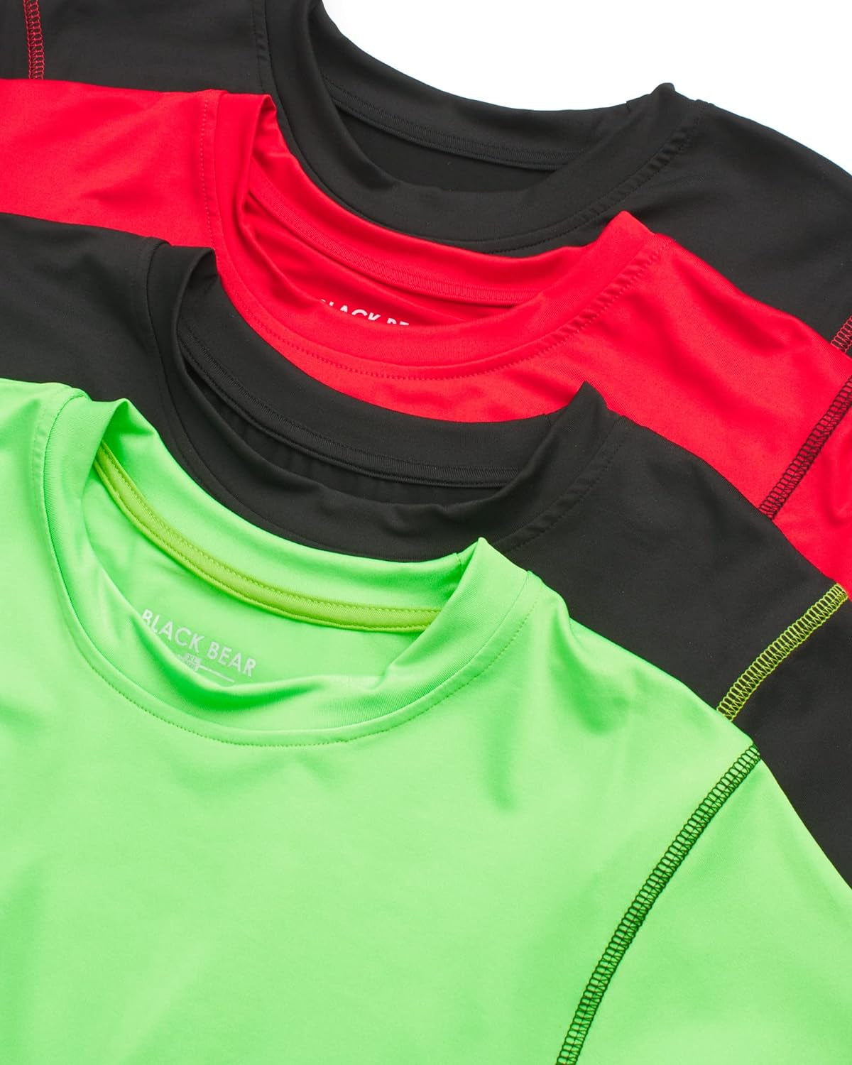 Boys Youth Dry Fit T-Shirt - 4 Pack Active Athletic Performance Short Sleeve Shirts for Teens (Sizes: 4-18)